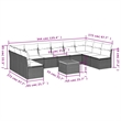 vidaXL 11 Piece Solid Acacia Wood Sofa Set in Gray/Brown/Beige