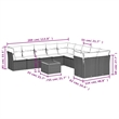 vidaXL 11 Piece Solid Acacia Wood Sofa Set in Brown/Cream/Beige