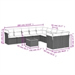 vidaXL 11 Piece Solid Acacia Wood Small Sofa Set in Gray/Beige