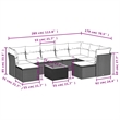 vidaXL 10 Piece Solid Acacia Wood Sofa Set in Gray/Beige