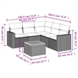 vidaXL 6 Piece Solid Acacia Wood Sofa Set in Black