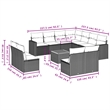 vidaXL 12 Piece Solid Acacia Wood Sofa Set in Cream/Beige