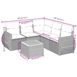 vidaXL 6 Piece Solid Acacia Wood Sofa Set in Black