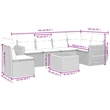 vidaXL 7 Piece Solid Acacia Wood Sofa Set in Black