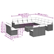 vidaXL 14 Piece Solid Acacia Wood Small Sofa Set in Gray/Beige