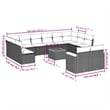 vidaXL 13 Piece Solid Acacia Wood Sofa Set in Black/White/Cream