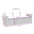 vidaXL 3 Piece Solid Acacia Wood Furniture Set in Gray/Beige