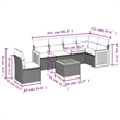 vidaXL 7 Piece Solid Acacia Wood Sofa Set in Black