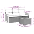 vidaXL 4 Piece Solid Acacia Wood Sofa Set in Black