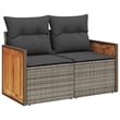 vidaXL 4 Piece Steel Medium Sofa Set in Gray