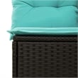vidaXL 9 Piece Poly Rattan Small Patio Sofa Set in Black/Blue