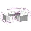 vidaXL 12 Piece Solid Acacia Wood Sofa Set in Black