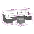 vidaXL 8 Piece Solid Acacia Wood Sofa Set in Gray/Beige