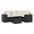 vidaXL 5 Piece Steel Sofa Set in Black