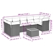 vidaXL 8 Piece Solid Acacia Wood Sofa Set in Black/Cream