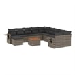 vidaXL 12 Piece Solid Acacia Wood Sofa Set in Gray