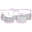 vidaXL 7 Piece Solid Acacia Wood Small Sofa Set in Gray