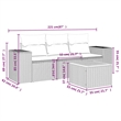 vidaXL 4 Piece Solid Acacia Wood Sofa Set in Dark Gray