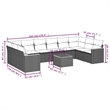 vidaXL 11 Piece Solid Acacia Wood Sofa Set in Black/White/Cream