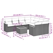 vidaXL 9 Piece Solid Acacia Wood Sofa Set in Black/White/Cream