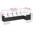 vidaXL 6 Piece Solid Acacia Wood Sofa Set in Gray/Beige