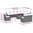 vidaXL 11 Piece Solid Acacia Wood Sofa Set in Gray/Beige