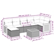 vidaXL 8 Piece Solid Acacia Wood Sofa Set in Black