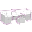 vidaXL 8 Piece Solid Acacia Wood Sofa Set in Black/White/Cream