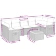 vidaXL 8 Piece Solid Acacia Wood Sofa Set in Cream/Beige