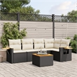 vidaXL 6 Piece Small Sofa Set in Black/White/Cream