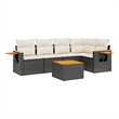 vidaXL 6 Piece Small Sofa Set in Black/White/Cream