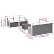 vidaXL 7 Piece Solid Acacia Wood Sofa Set in Gray