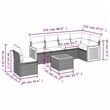 vidaXL 7 Piece Solid Acacia Wood Sofa Set in Black