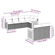 vidaXL 7 Piece Solid Acacia Wood Sofa Set in Black