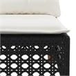 vidaXL 8 Piece Steel Sofa Set in Black/White/Cream