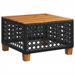vidaXL 5 Piece Solid Acacia Wood Sofa Set in Black