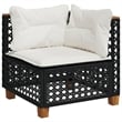 vidaXL 5 Piece Steel Sofa Set in Black/White/Cream