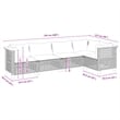 vidaXL 5 Piece Steel Sofa Set in Black/White/Cream