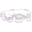 vidaXL 8 Piece Solid Acacia Wood Sofa Set in White/Cream/Beige