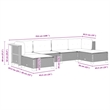 vidaXL 6 Piece Solid Acacia Wood Sofa Set in White/Cream/Beige
