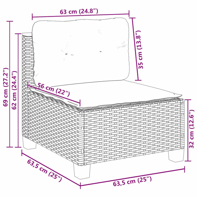 vidaXL 11 Piece Solid Acacia Wood Sofa Set in Beige