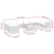 vidaXL 11 Piece Solid Acacia Wood Sofa Set in Beige
