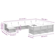 vidaXL 11 Piece Solid Acacia Wood Sofa Set in White/Cream/Beige