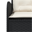 vidaXL 2 Piece Solid Acacia Wood Patio Sofa Set in Black/White/Cream
