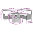 vidaXL 2 Piece Solid Acacia Wood Patio Sofa Set in Black/White/Cream