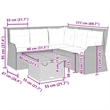 vidaXL 4 Piece Solid Acacia Wood Lounge Set in Gray/Brown/Beige