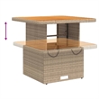 vidaXL 4 Piece Solid Acacia Wood Lounge Set in Gray/Brown/Beige