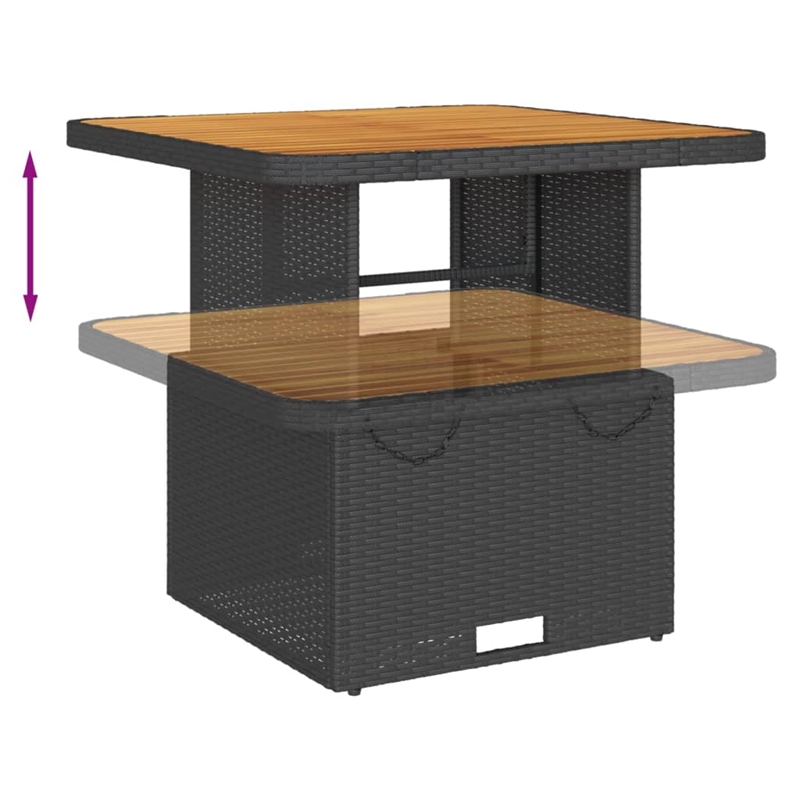 vidaXL 5 Piece Steel Lounge Set in Black/White/Brown/Cream