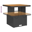 vidaXL 5 Piece Steel Lounge Set in Black/White/Brown/Cream