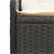 vidaXL 5 Piece Steel Lounge Set in Black/White/Brown/Cream